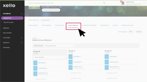 Click to enlarge Student's profile in Xello. The cursor is clicking the Course Planner tab